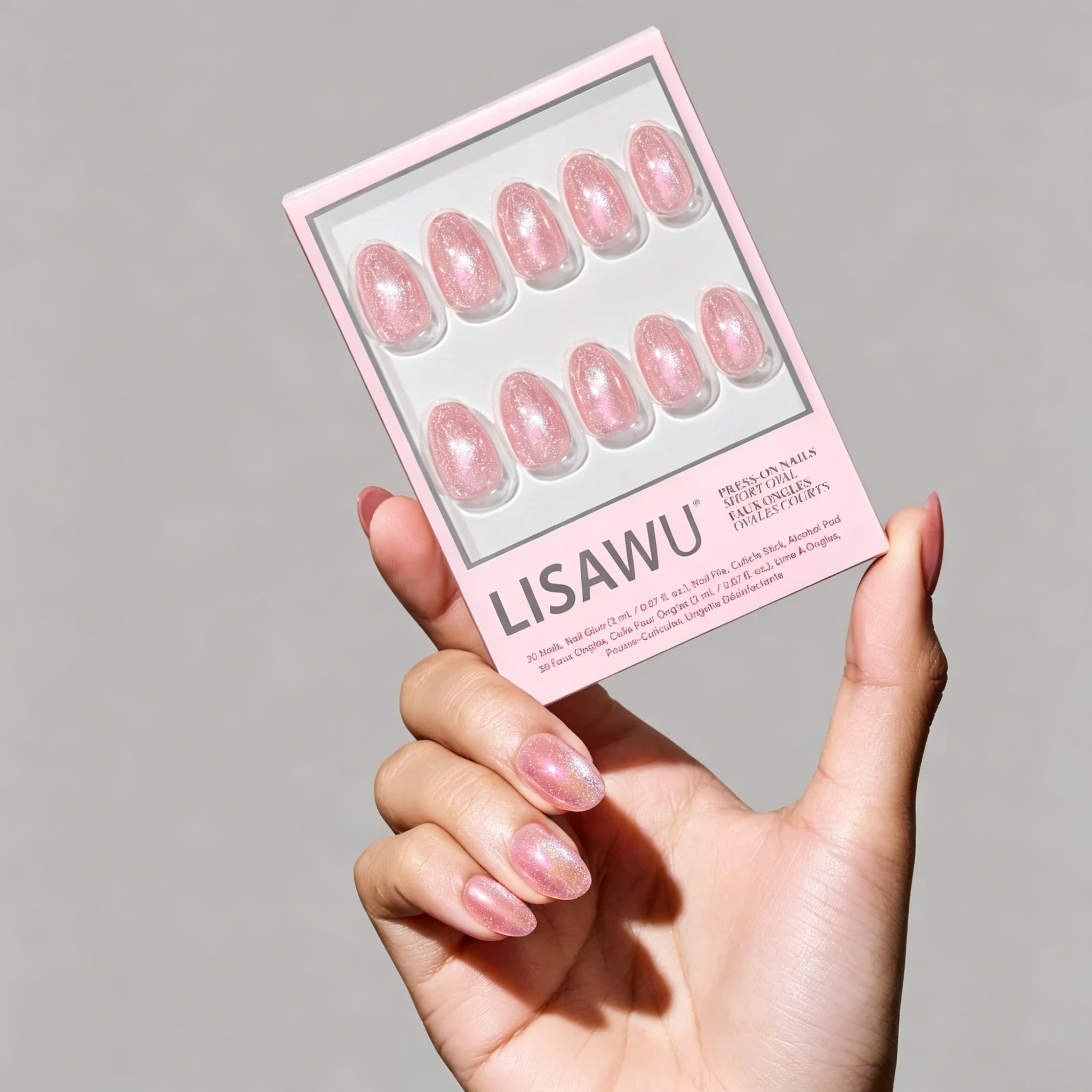 Guava Drop press-on nails in pink shade