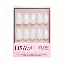 Hailey press-on nails in white shade