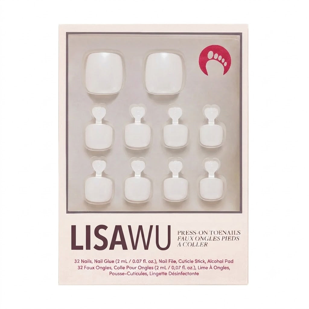 Hailey Toenail press-on nails with glossy finish