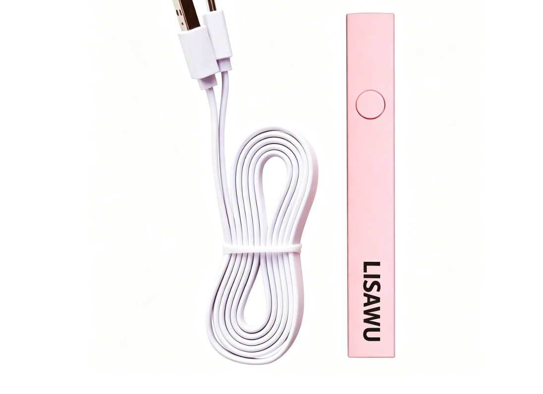 Handheld UV LED Lamp press-on nail bundle - full set view
