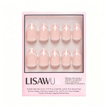 Heavenly press-on nails in white shade