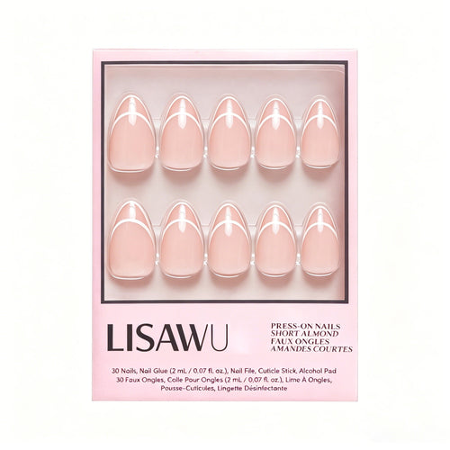 Heavenly press-on nails in white shade
