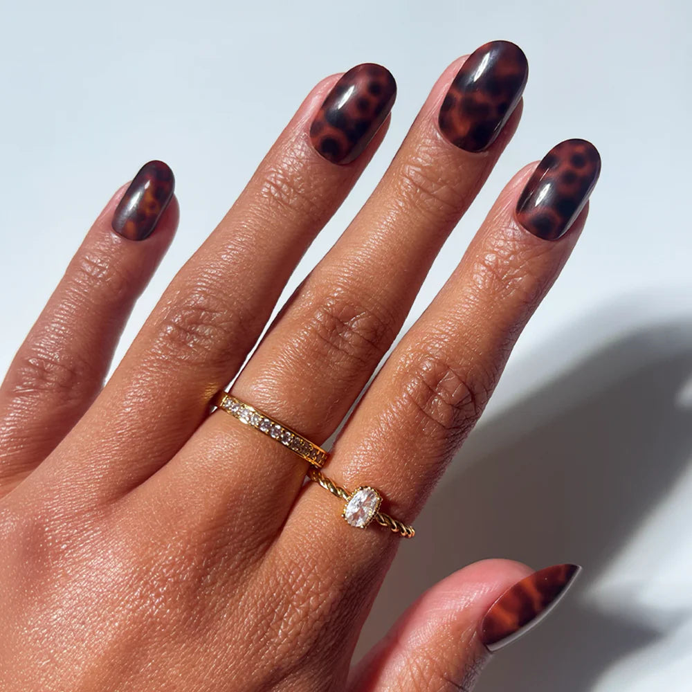 Hidden Fortune press-on nails in black shade