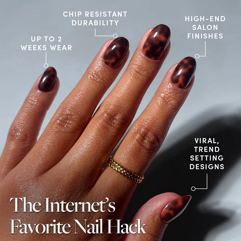 High Society press-on nails with glossy finish