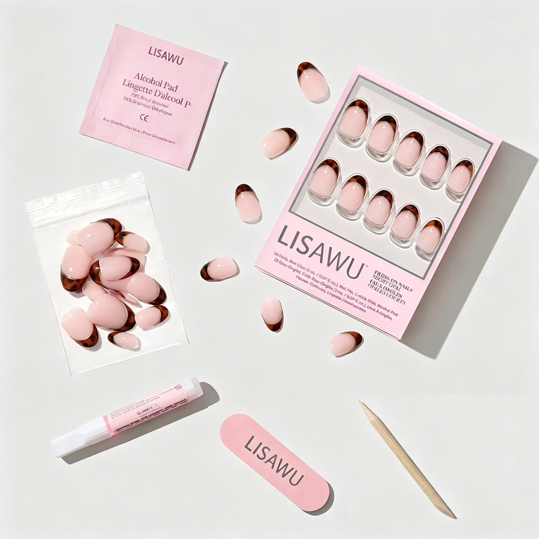 High Standards press-on nails in nude shade