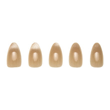 Honey Bun press-on nail design - velvet style detail
