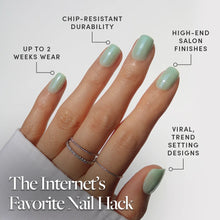 Honeydewy press-on nails with glossy finish