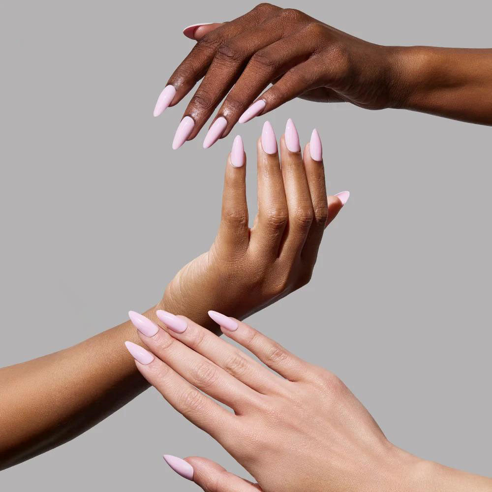Iconic Pink press-on nails with glossy finish