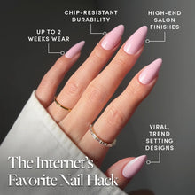 Iconic Pink press-on nail design - solid color style detail