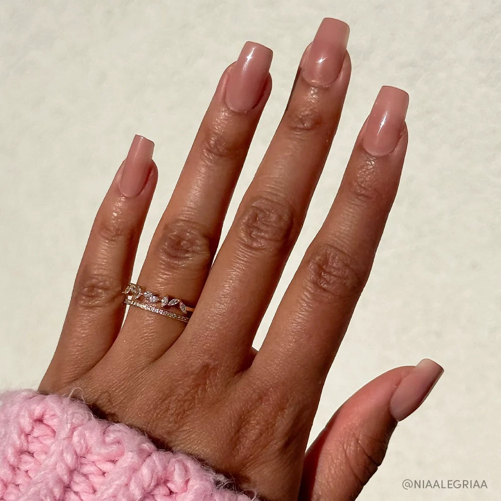In The Nude press-on nails in nude shade