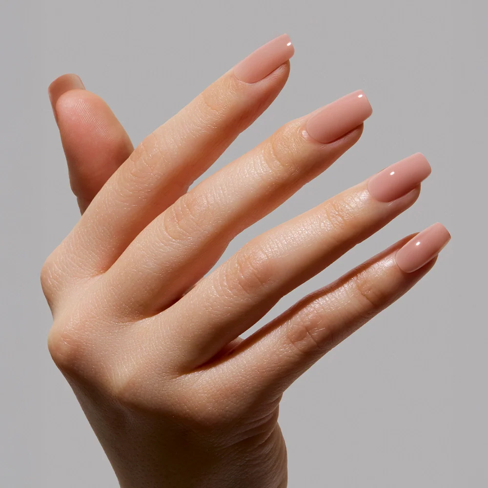 In The Nude press-on nail design - ombre style detail