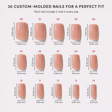 In The Nude press-on nail bundle - full set view
