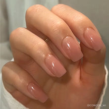 In The Nude press-on nail design - ombre style detail