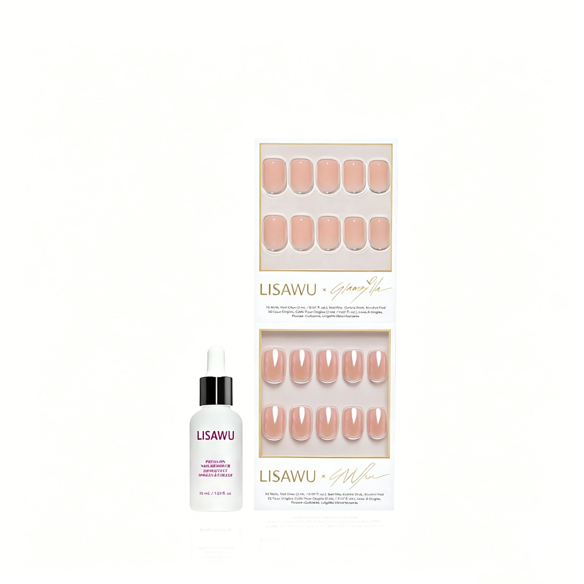 IN THE NUDE press-on nails with glazed finish