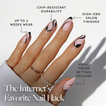 Ink Wave press-on nail design - patterns style detail