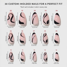 Ink Wave press-on nail design - solid color style detail