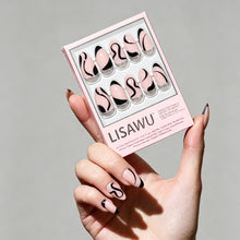Ink Wave press-on nails in nude shade