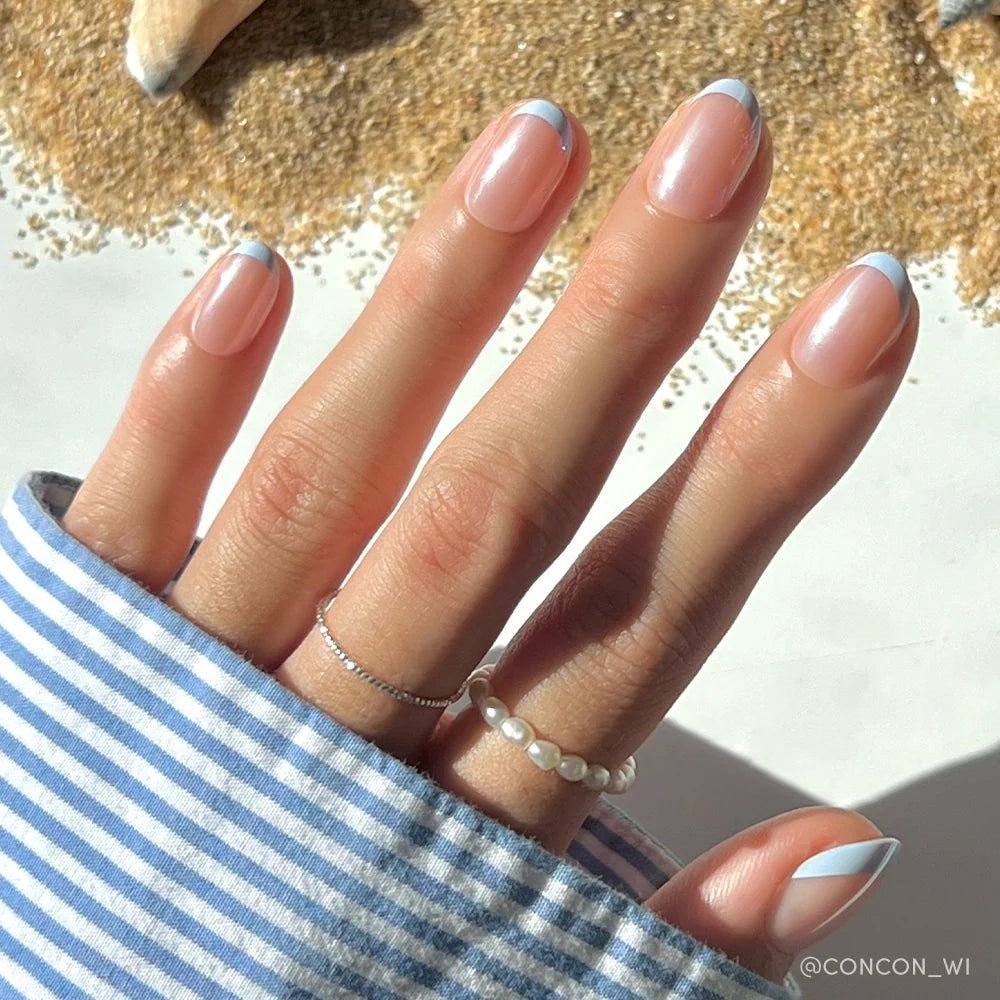 Into Blue press-on nails in blue shade