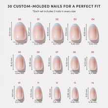Into Blue press-on nail bundle - full set view