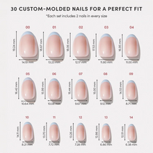 Into Blue press-on nail bundle - full set view