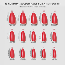 It-Girl Red press-on nail design - solid color style detail