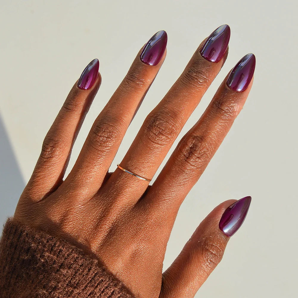 Jam Drizzle press-on nails in purple shade