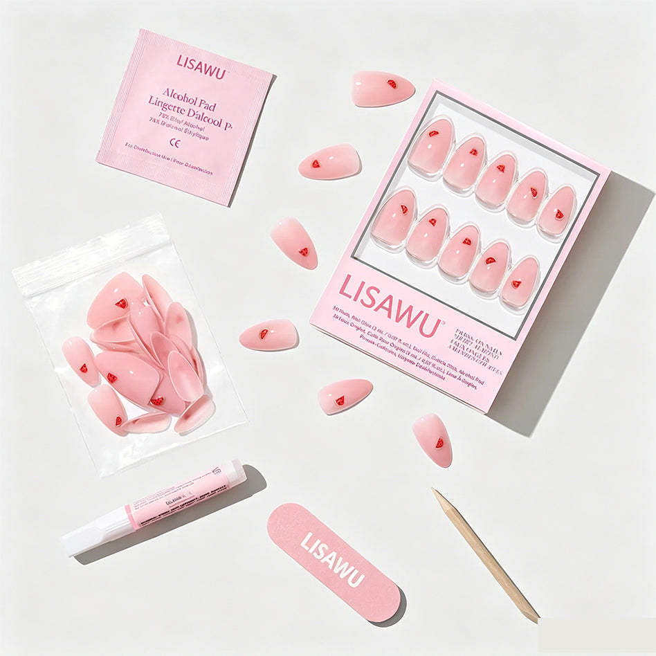 Juicy Slice press-on nail design - accent nail style detail