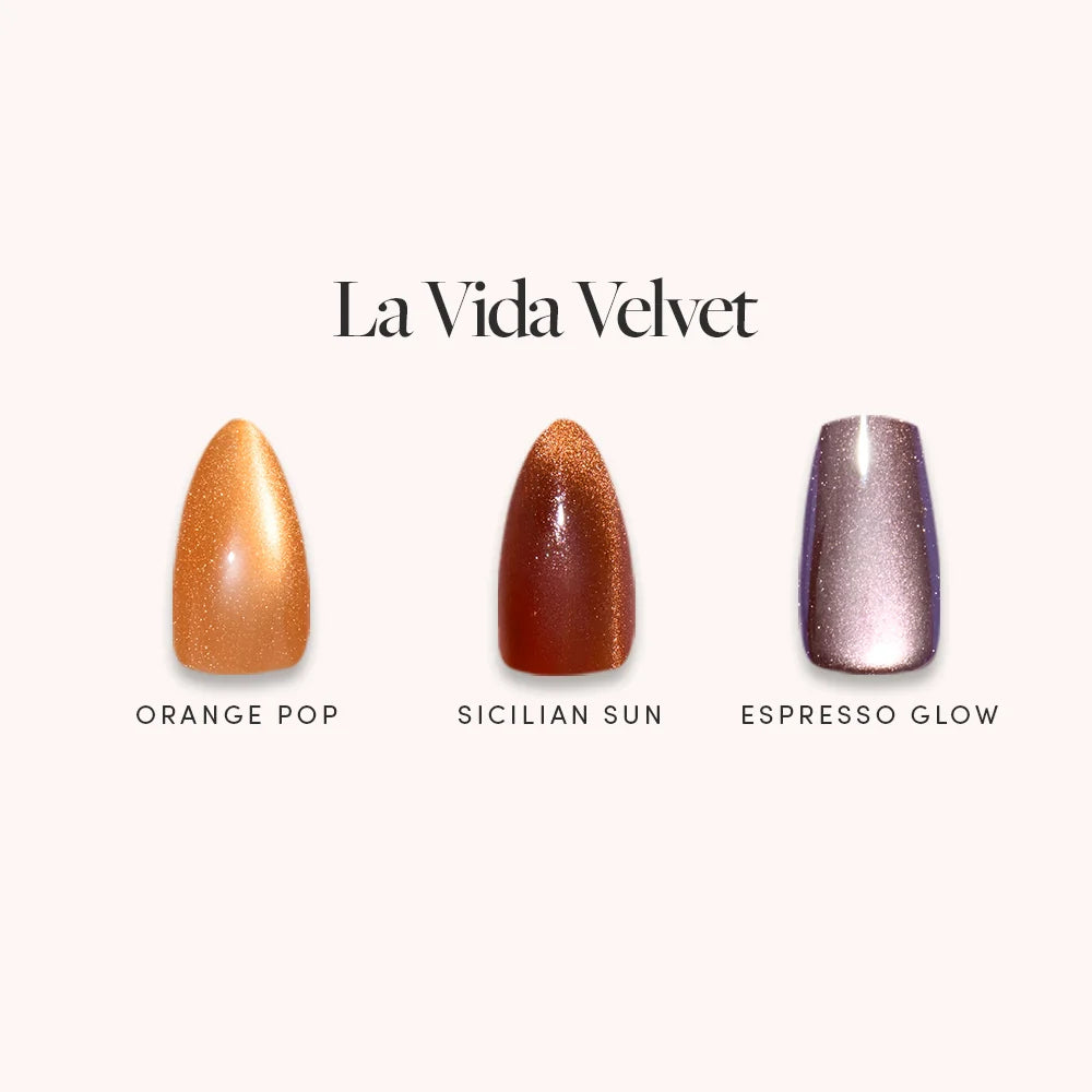 Lisawu La Vida Velvet press-on nail bundle style selection
