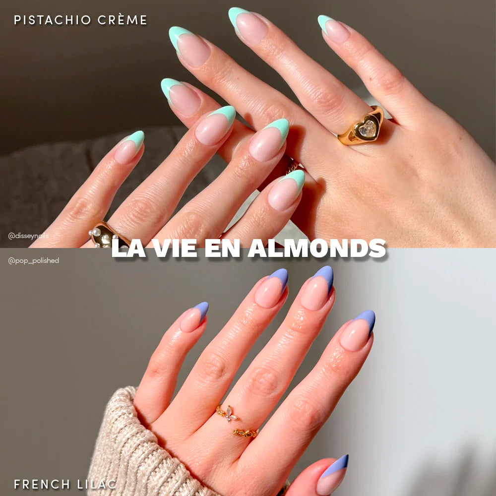 Lisawu La Vie en Almonds press-on nail bundle manicure lifestyle photo