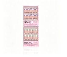 La Vie en Almonds press-on nails in blue shade