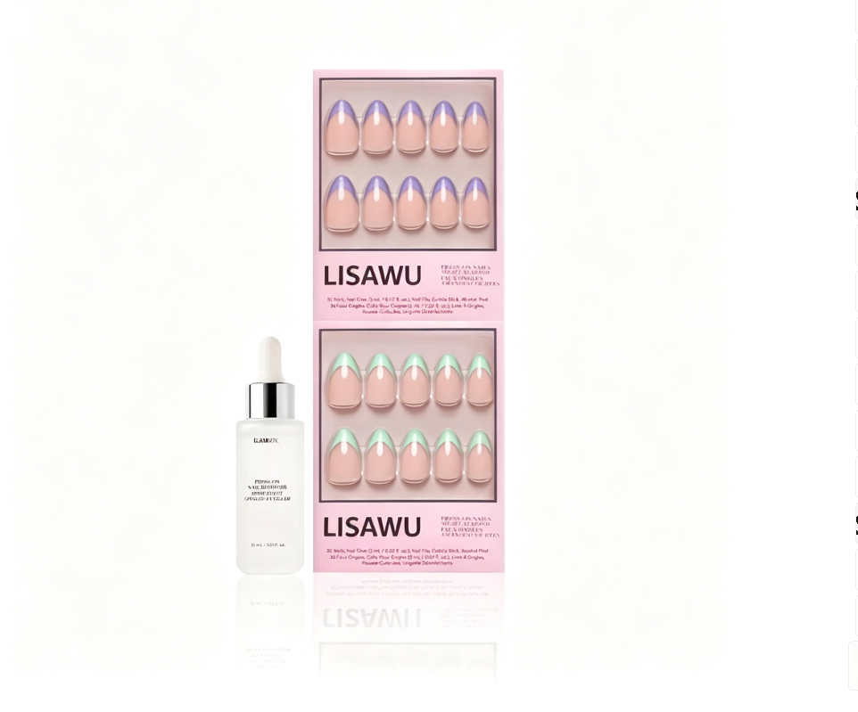 La Vie en Almonds press-on nails in purple shade