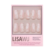 Lace Blush press-on nails in white shade
