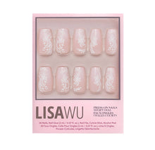 Lace Blush press-on nails in white shade