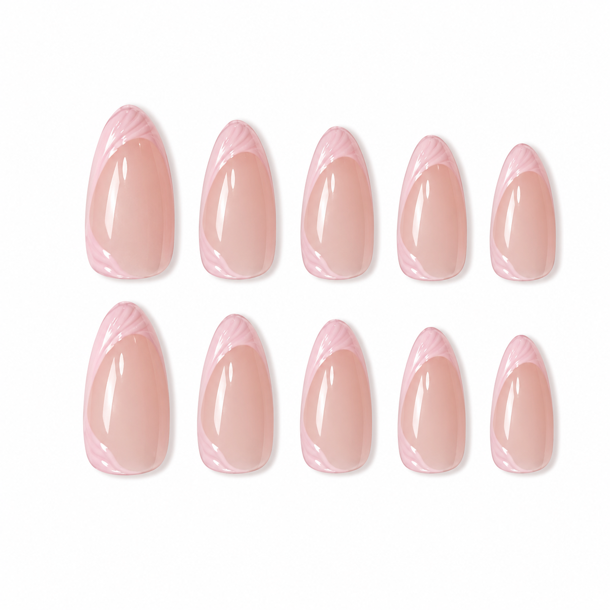 Light Pink French Tip Press-On Nails press-on nails product detail