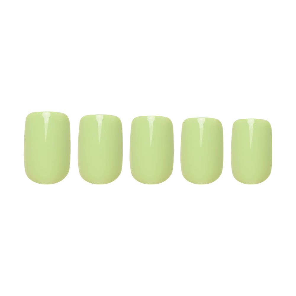 Light Sage press-on nails in soft muted green shade with natural oval shape perfect for everyday wear