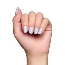 Lilac Gray press-on nail design - solid color style detail
