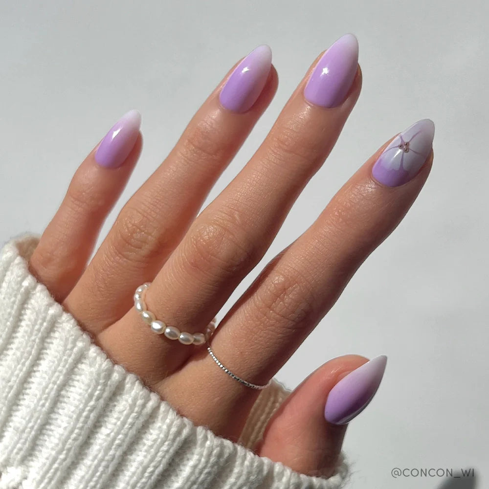 Lilac Reef press-on nails in purple shade