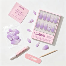 Lilac Reef press-on nail design - accent nail style detail