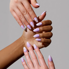 Lilac Reef press-on nails with glossy finish