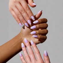 Lilac Reef press-on nails with glossy finish