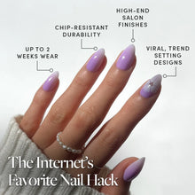 Lilac Reef press-on nail bundle - full set view