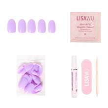 Lilac press-on nails with glossy finish
