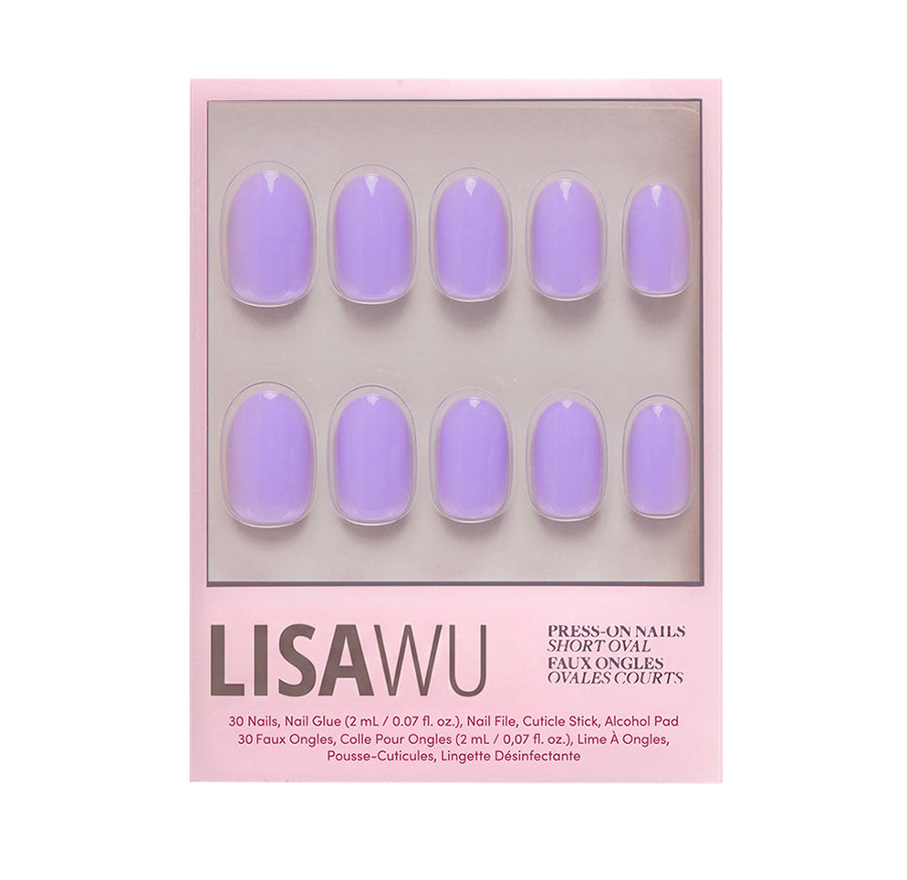 Lilac press-on nails in purple shade