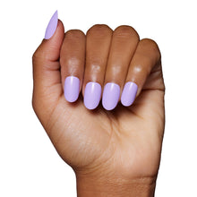 Lilac press-on nail design - solid color style detail