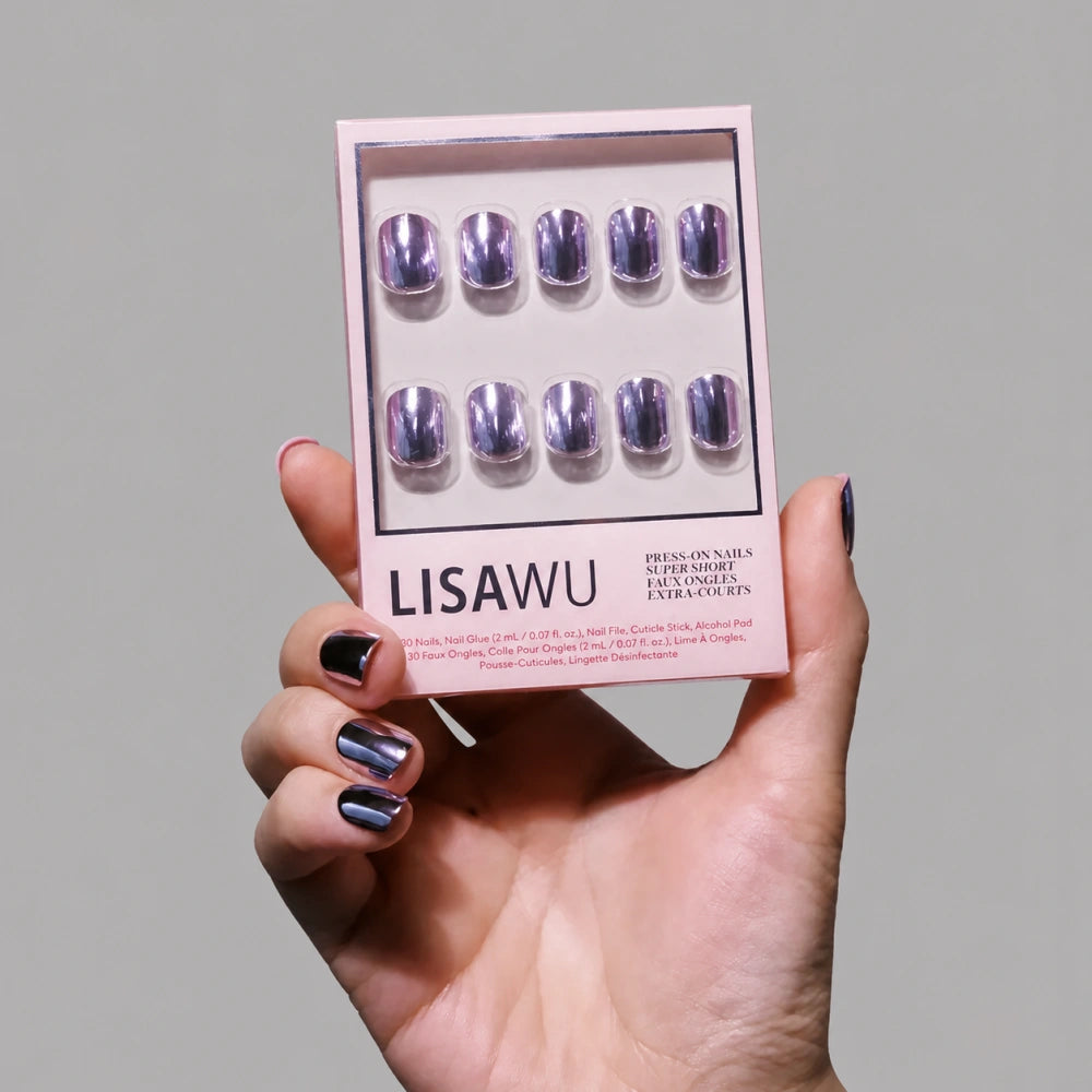 Lilac Steel press-on nails in purple shade