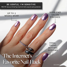 Lilac Steel press-on nail bundle - full set view