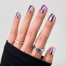 Lilac Steel press-on nail bundle - full set view