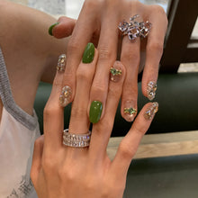 Lime Crystal – Green Jeweled Press-On Nails