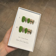 Lime Crystal – Green Jeweled Press-On Nails