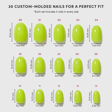 Lime Green press-on nails product detail